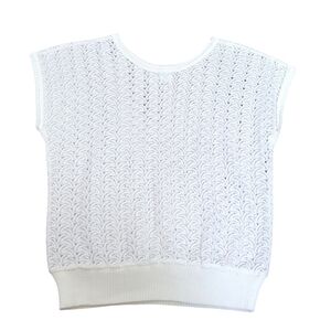 White Lace Knit Top